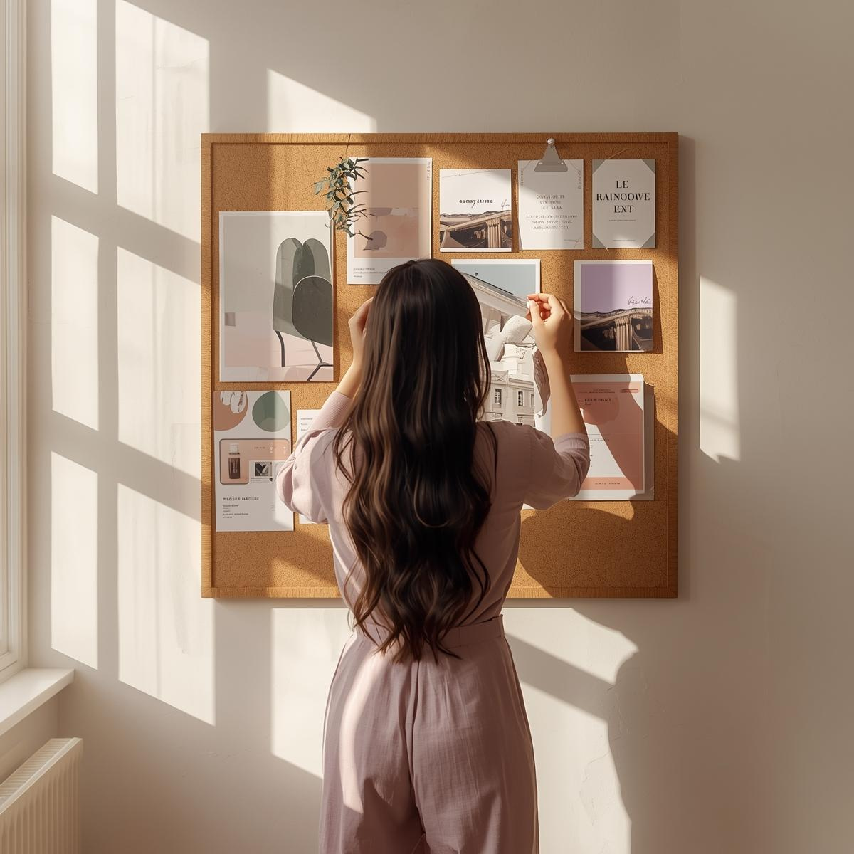 Personne organisant ses idées et son projet professionnel sur un tableau, dans le cadre d’un accompagnement individuel.